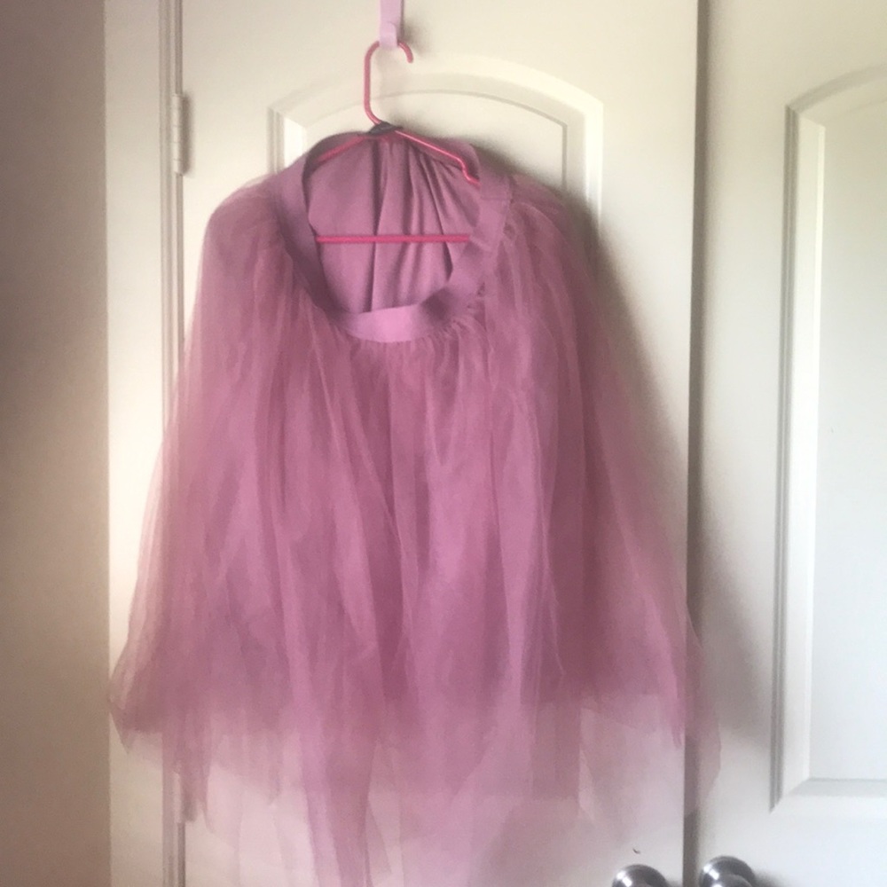 Baby pink tulle skirt